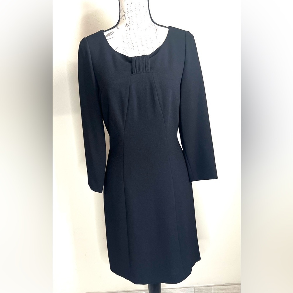 Elegant Long Sleeve Black Dress